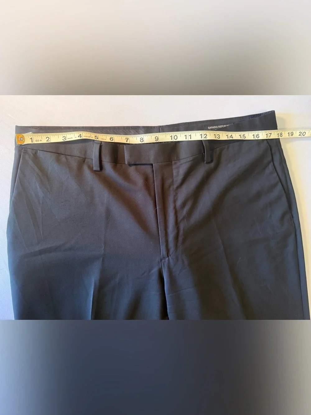 Banana Republic Marzotto Super 120S Wool Dress Pants Men's 34 X32 Black Slim Fit